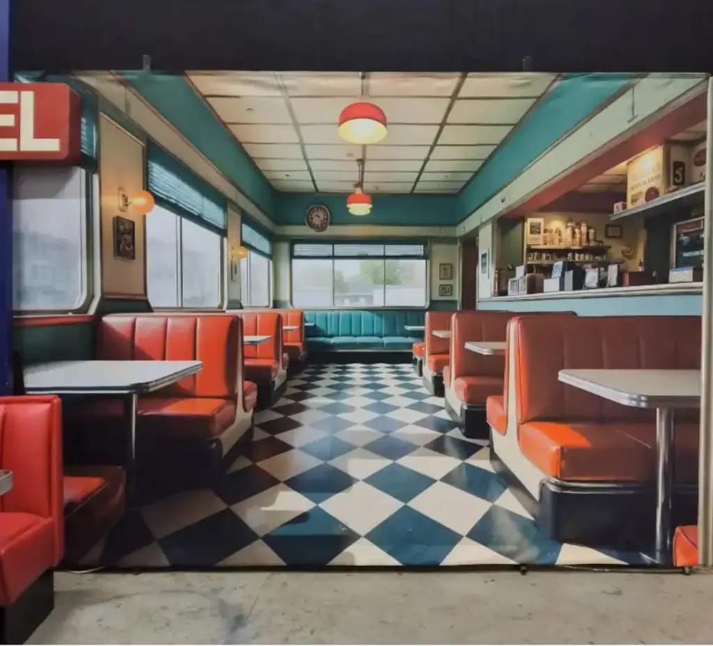 Fond photo American Diner - 240cm