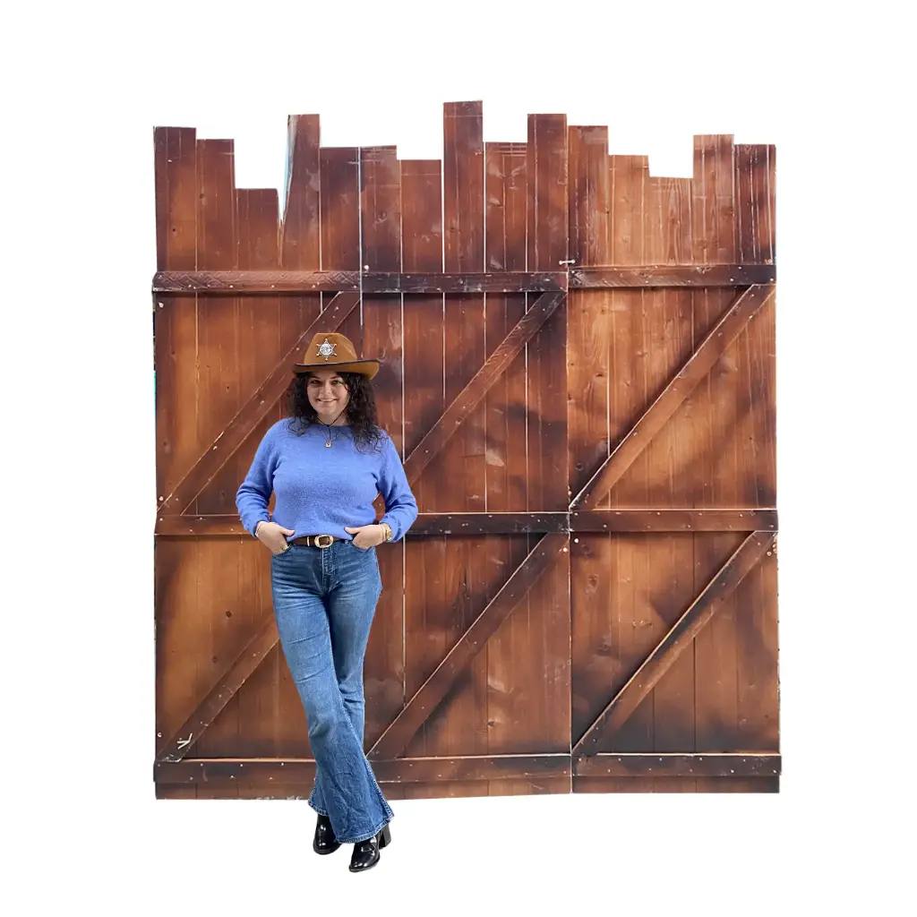 Fond en bois Western - 250cm