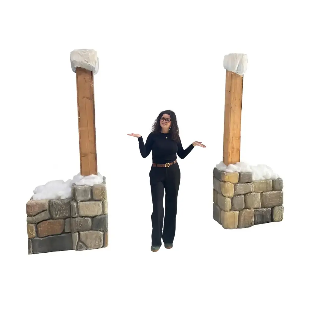 Arche en pierre enneigée - 235cm