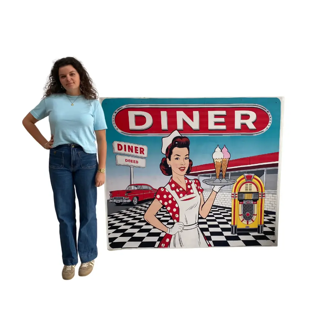 Panneau publicitaire American diner - 132cm