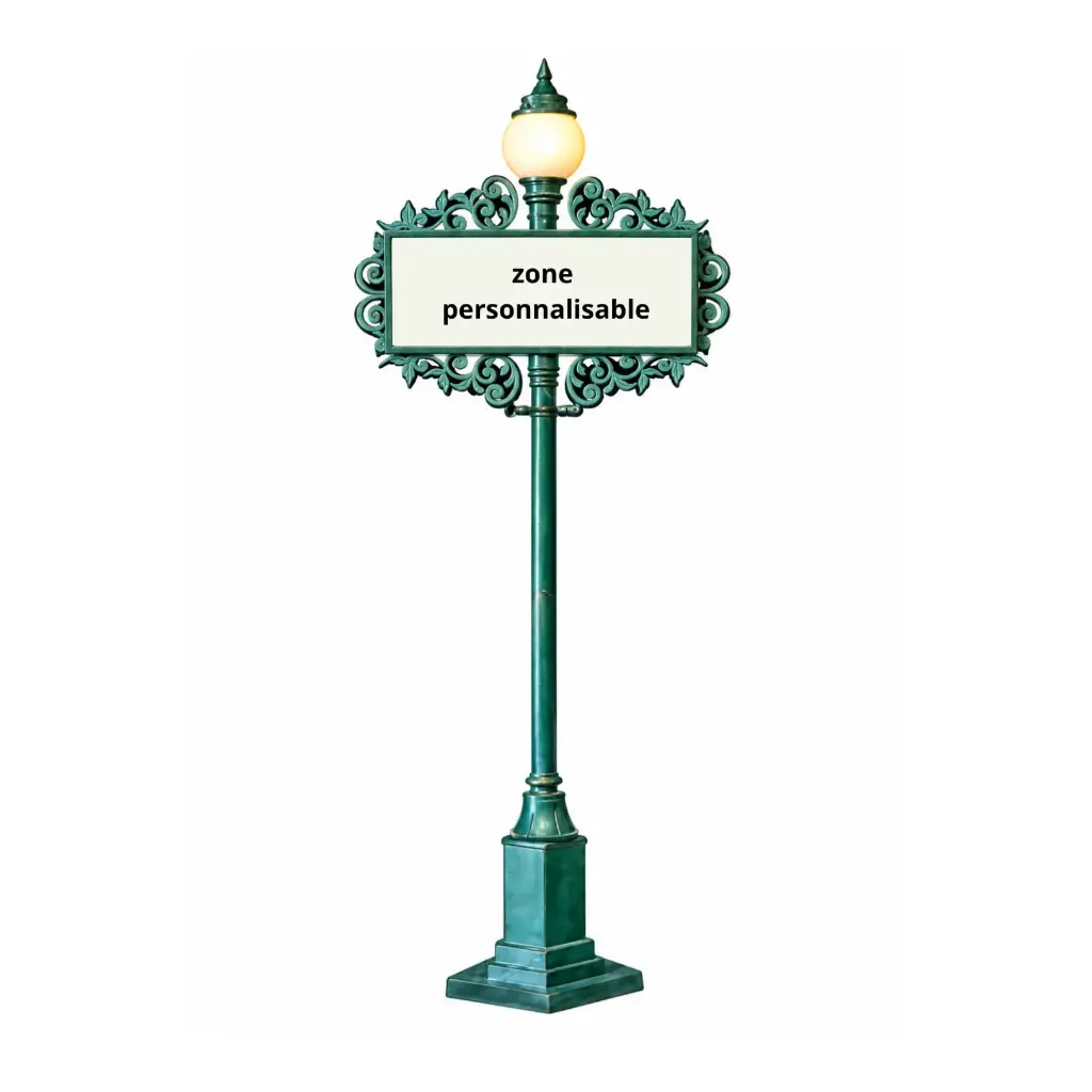 Lampadaire métro parisien personnalisable