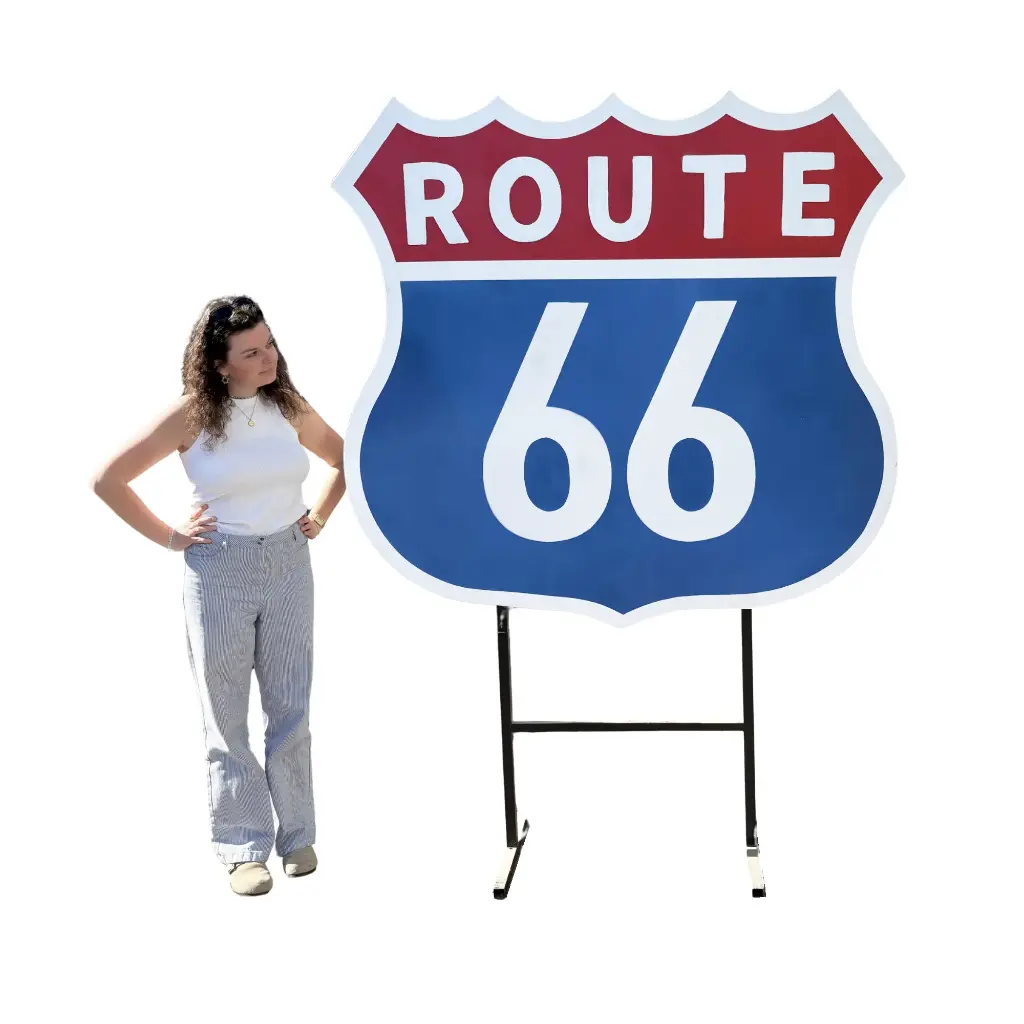Enseigne lumineuse led route 66 - Les Enseignes lumineuses - nostalgic-deco