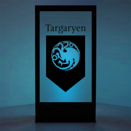 [locstv11] Panneau lumineux Blason Targaryen (Game of Thrones) - 200cm