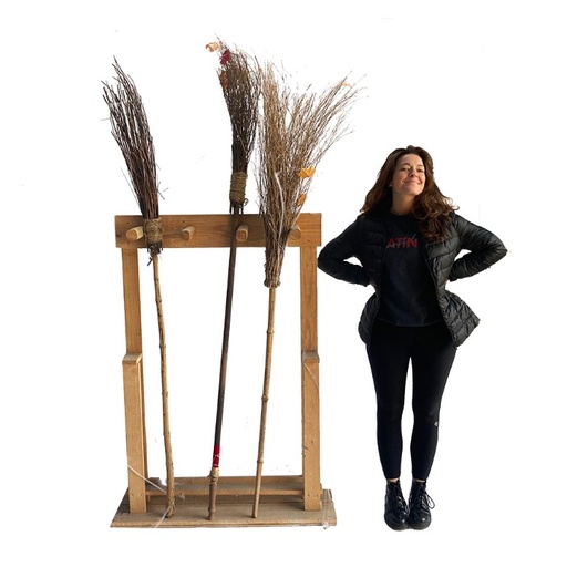 [lochal9] Balais de sorcière + support - 145cm