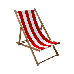 [locpla147] Chilienne de plage rayée rouge - 120cm