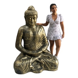[locasi69] Bouddha or assis - 150cm
