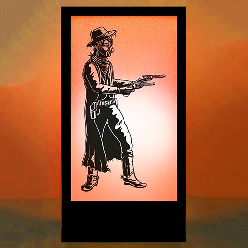 [locfar149] Panneau lumineux Cow-boy 2 - 200cm