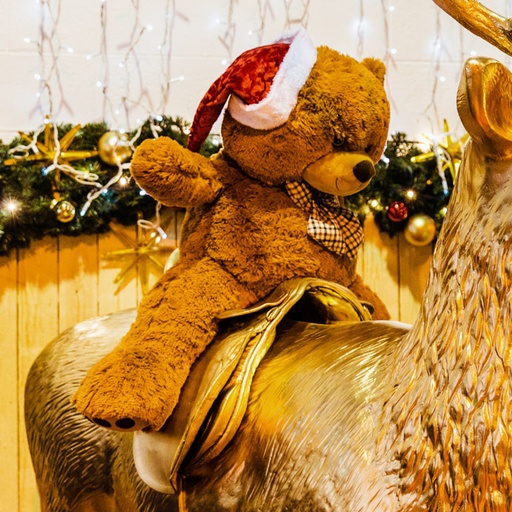 [locjou46] Ourson sur selle - 60cm