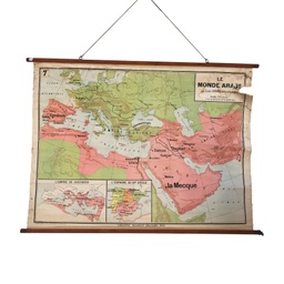 [loceco45] Carte géographie vintage - 100cm