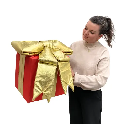 [locnoe334] Cadeau de Noël rouge - 30cm