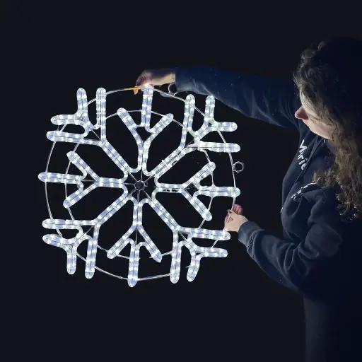 [locnoe336] Flocon lumineux blanc froid - 60cm