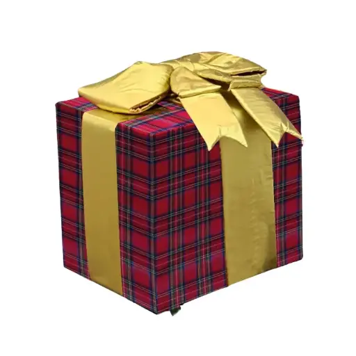 [locnoe223] Cadeau de Noël motif tartan
