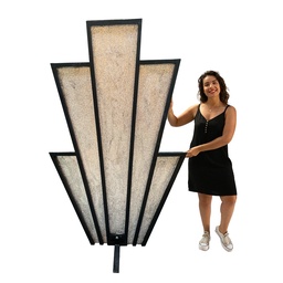 [loca307] Paravent argenté - 200cm