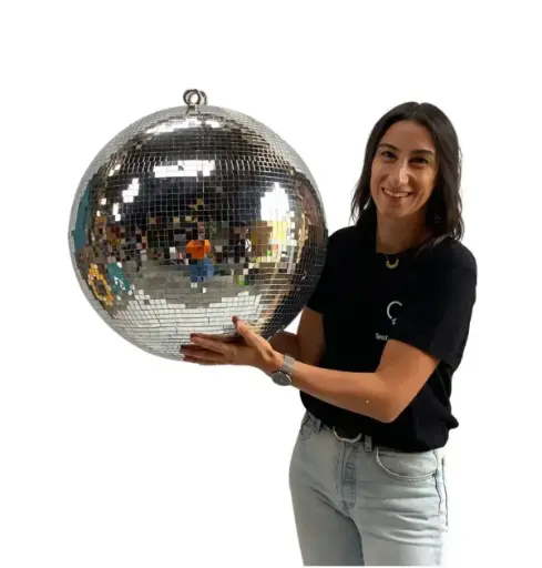 [locdis17] Boule à facettes argentée - 50cm