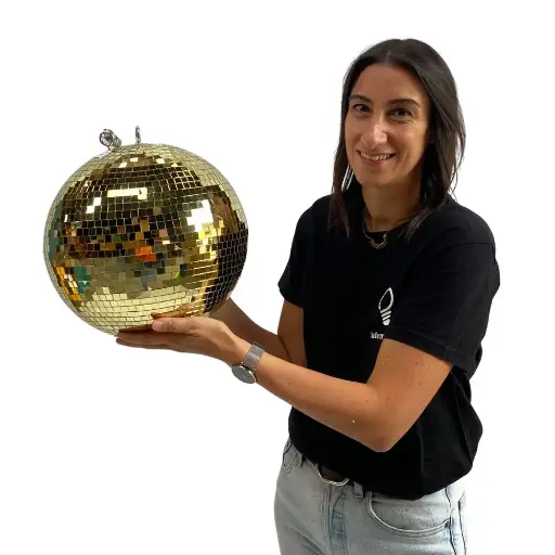 [locdis20] Boule à facettes dorée - 30cm